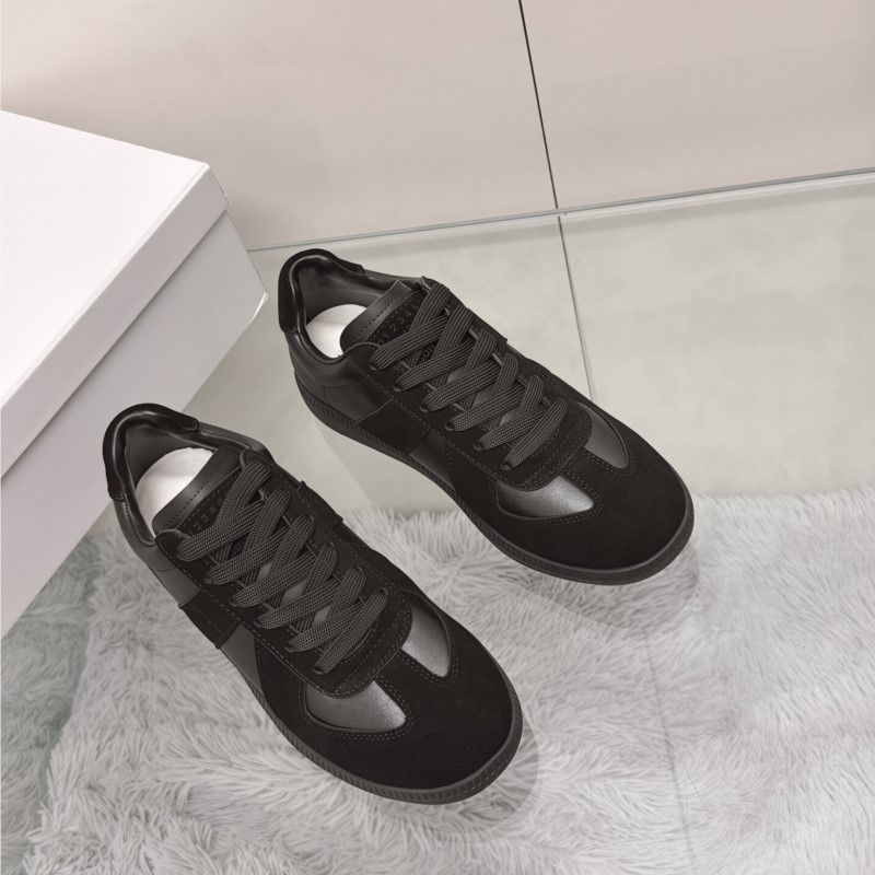 Men Shoes Trainers - รองเท้าผ้าใบสไตล์วินเทจสำหรับผู้หญิงและผู้ชาย หนังนัปป้า รองเท้าลำลองแบบผูกเชือก รองเท้าคู่รักสไตล์เรโทร พื้นรองเท้าแบบสปอร์ต