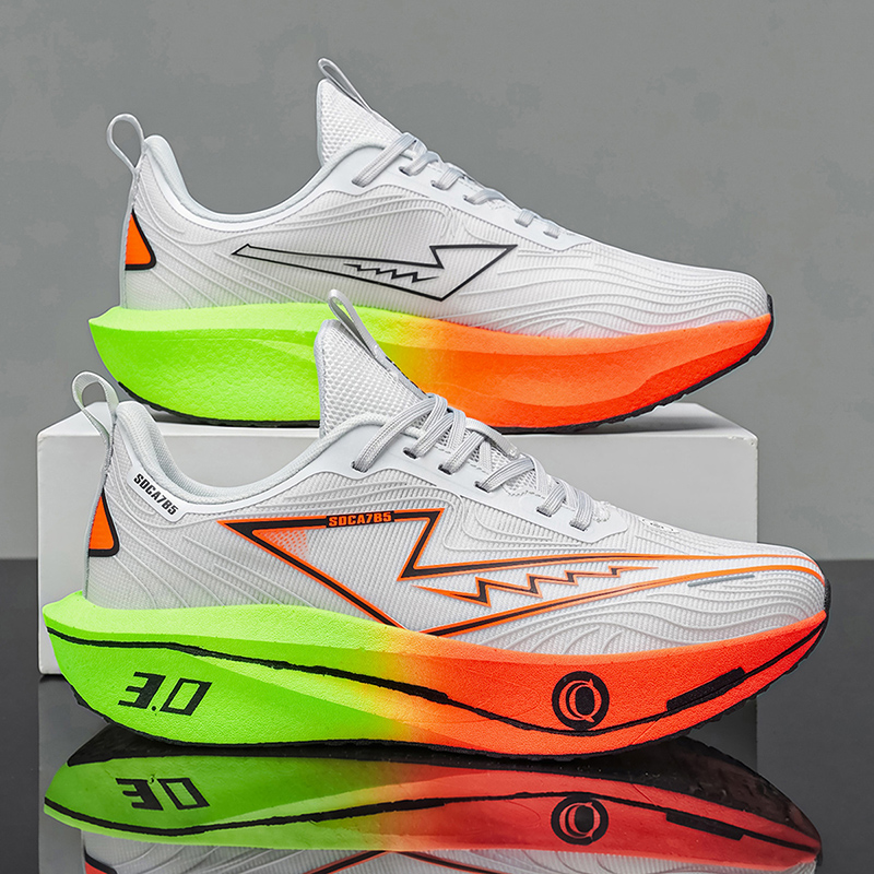 Men Shoes Runners - รองเท้าวิ่งผู้ชาย รองเท้ากีฬาสำหรับมาราธอน รองเท้ากีฬากลางแจ้ง พื้นคาร์บอน ระบายอากาศได้ดี น้ำหนักเบา
