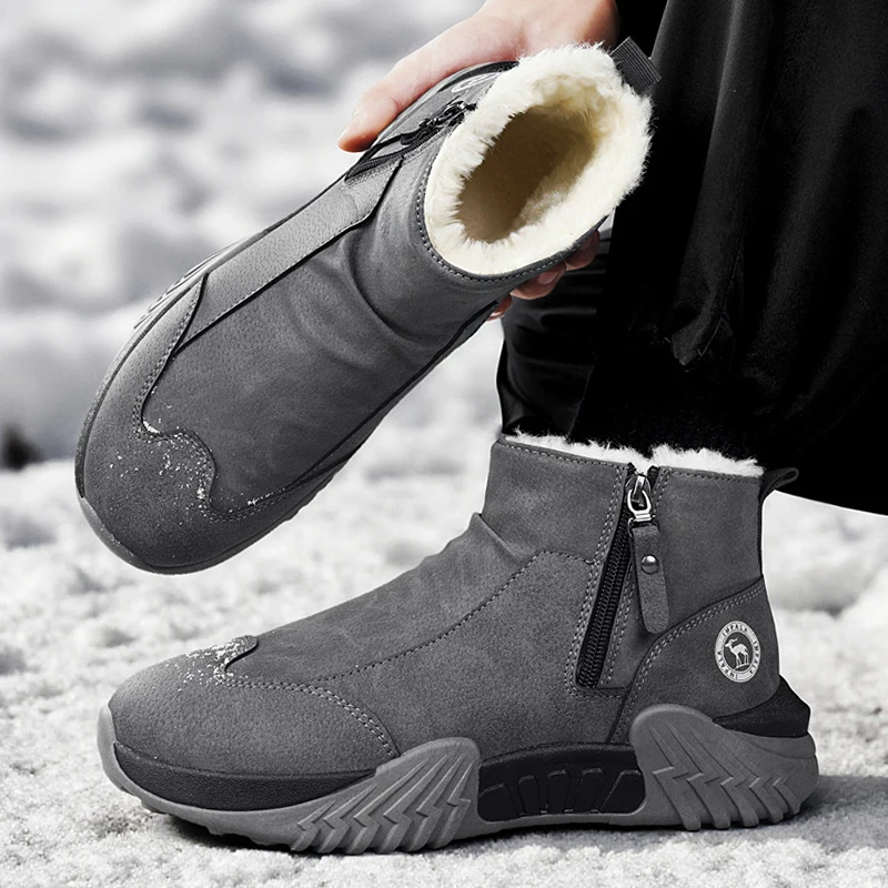 Hiking Boot Waterproof - รองเท้าบูทกันหิมะฤดูหนาว รองเท้าลำลองกันลื่น กันน้ำ หุ้มข้อสูง สำหรับเดินทาง ปีนเขา