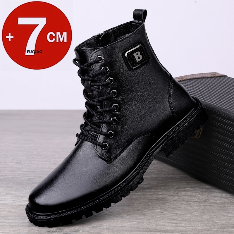 รองเท้าบูทหนังแท้ผู้ชาย บุขนอุ - Men Shoes Everyday บทวิจารณ์และราคา
