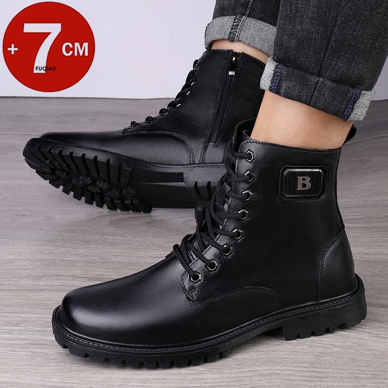 รองเท้าบูทหนังแท้ผู้ชาย บุขนอุ - Men Shoes Everyday บทวิจารณ์และราคา