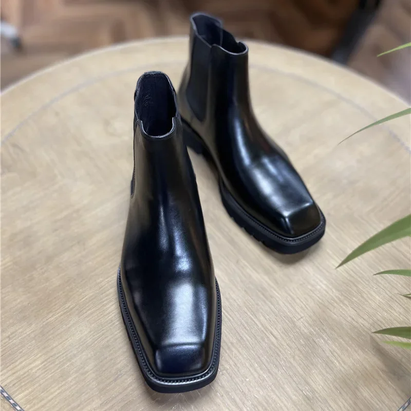รองเท้าบูทหนังแท้ผู้ชาย ดีไซน์ - Men Shoes Elegant บทวิจารณ์และราคา