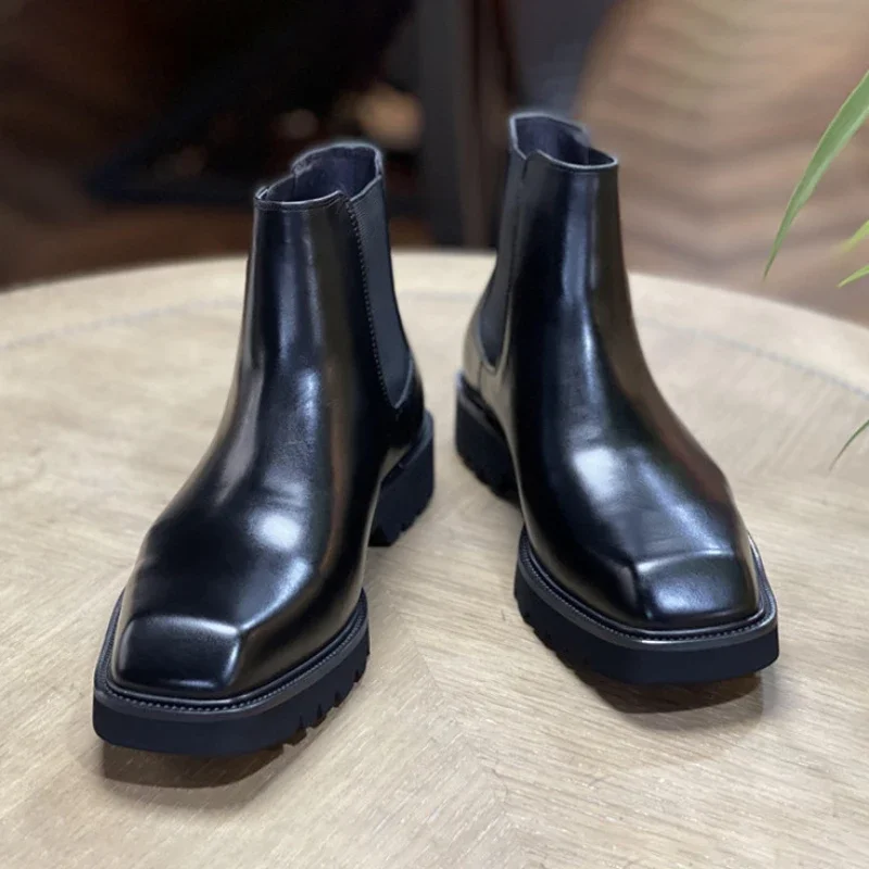 รองเท้าบูทหนังแท้ผู้ชาย ดีไซน์ - Men Shoes Elegant บทวิจารณ์และราคา