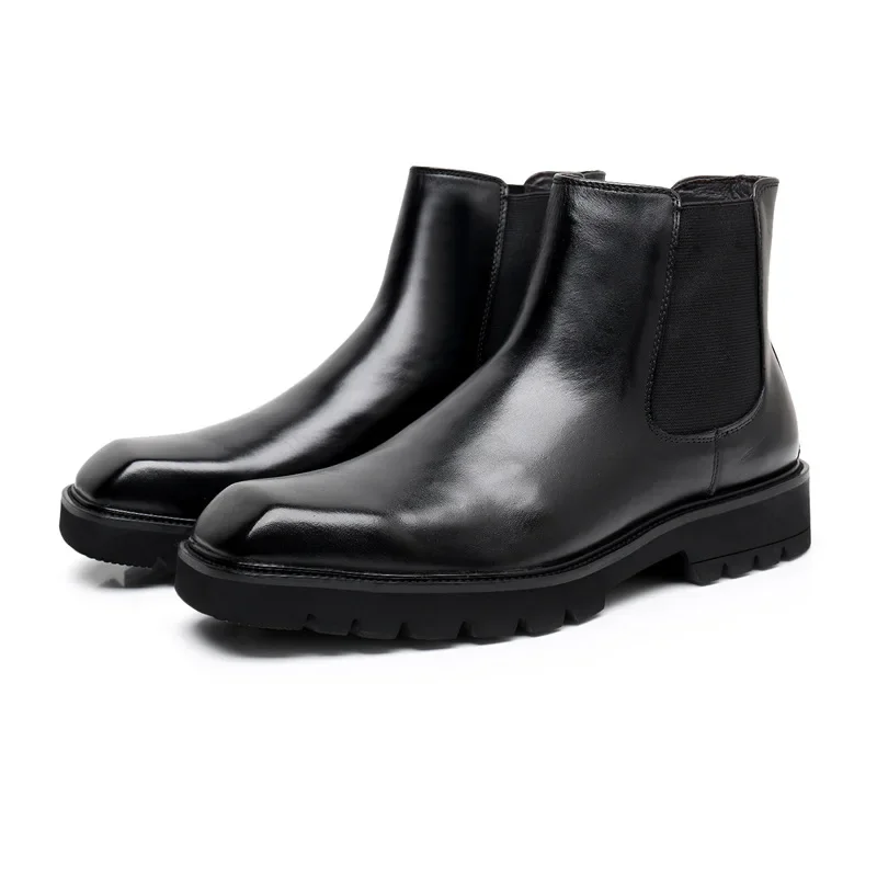 รองเท้าบูทหนังแท้ผู้ชาย ดีไซน์ - Men Shoes Elegant บทวิจารณ์และราคา