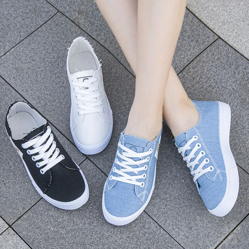 รองเท้าผ้าใบผู้หญิงทรงเตี้ย รุ - Men Shoes Everyday บทวิจารณ์และราคา