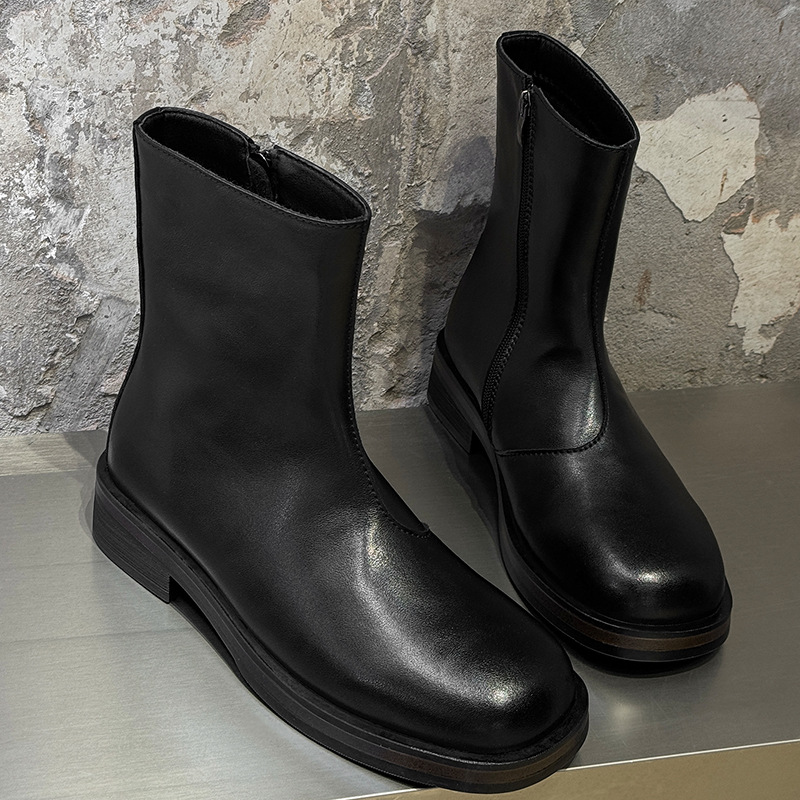 รองเท้าบูทผู้ชายสไตล์วินเทจ งา - Men Shoes Elegant บทวิจารณ์และราคา