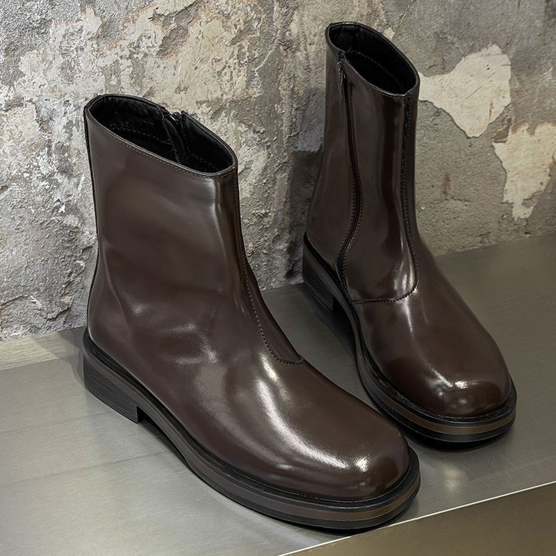 รองเท้าบูทผู้ชายสไตล์วินเทจ งา - Men Shoes Elegant บทวิจารณ์และราคา