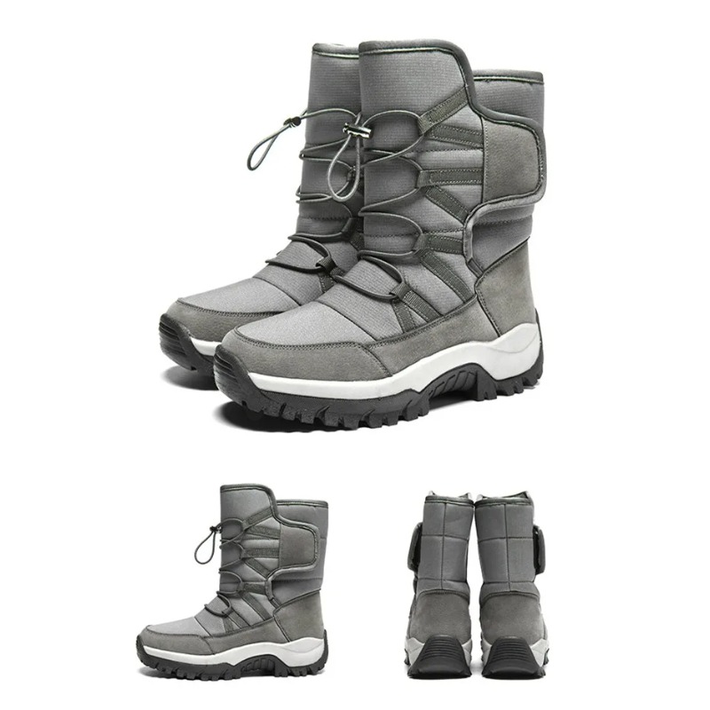 รองเท้าบูทหิมะบุขนหนานุ่มสำหรั - Hiking Boot Waterproof บทวิจารณ์และราคา
