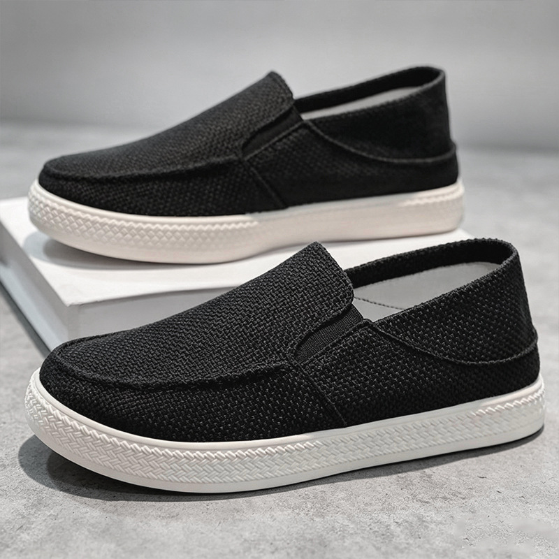 รองเท้าโลฟเฟอร์ผ้าลินินสำหรับผ - Men Shoes Everyday บทวิจารณ์และราคา